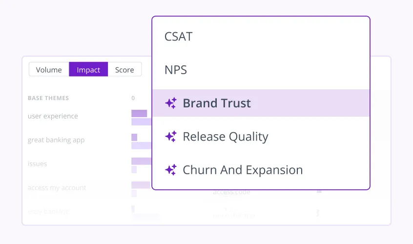 Thematic Scoring Agent interface