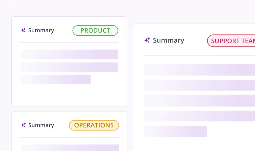 AI-generated summaries of customer feedback