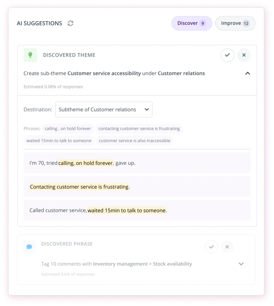 Thematic analysis interface